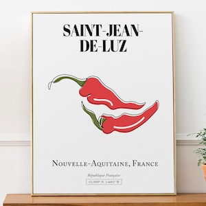 Saint-Jean-de-Luz (Nouvelle-Aquitaine, France), Peppers, Wall Art Travel Print Poster
