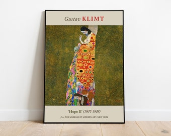 Gustav Klimt — Hope II (1907-1908) — Art Nouveau Poster (premium paper) — Gift Idea / Wall Art / Print / Vintage