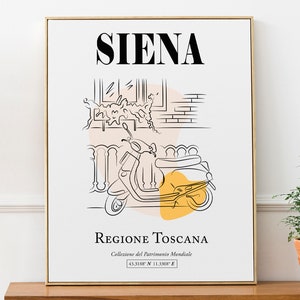 Siena, Italy, Toscana (Tuscany) Scooter Siena Wall Decor Print Poster