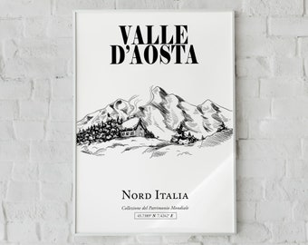 AUTOCOLLANTS DRAPEAU DE Vallée D'Aoste Avec Armes Région Italie Valle D