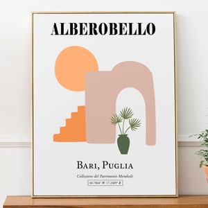 Alberobello, Italy, Bari (Puglia) Trulli Puglia Wall Art Decor Print Poster