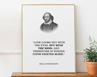 William Shakespeare Literary Quotation Wall Decor Print Poster