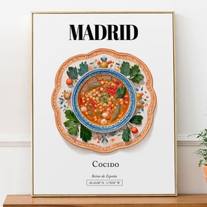 Madrid, Madrid, Spain, Cocido, Wall Art Print Poster, Birthday Gift