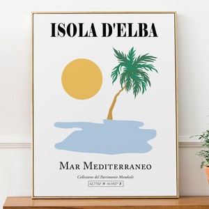 Isola d'Elba (Elba island), Italy, Mar Tirreno (Tyrrhenian Sea) Sunset Wall Art Decor Print Poster