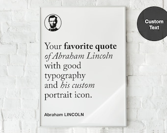 Póster decorativo personalizado con cita motivacional de Abraham Lincoln, citas inspiradoras, decoración para oficina y hogar, idea de regalo.
