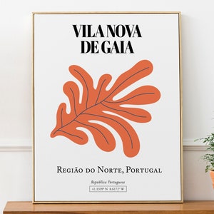 Vila Nova de Gaia, Região do Norte, Portugal, Abstract Aesthetic, Wall Decor Print Poster, Birthday Gift