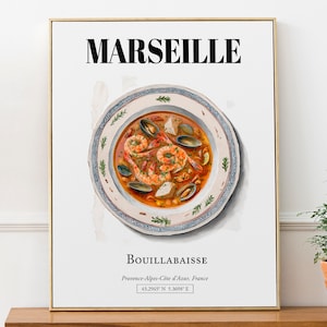 Marseille (Provence-Alpes-Côte D'Azur, France), Bouillabaisse Soup, Wall Art Travel Print Poster