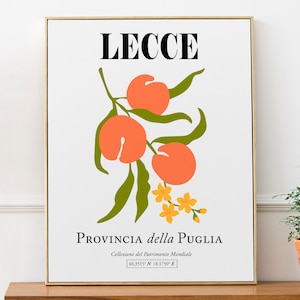 Lecce, Italia, Puglia (Puglia) Poster estetico di stampa della decorazione della parete dei fiori