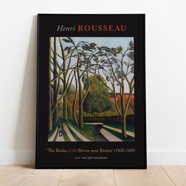 Henri Rousseau — The Banks of the Bièvre near Bicêtre (1908-1909) Impressionismus Kunst Poster (Premiumpapier) — Geschenkidee / Wandkunst / Print