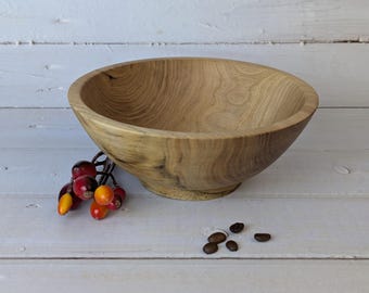 Hand Turned Maple Wood Bowl – Aged Rustic Decor, Small Serving