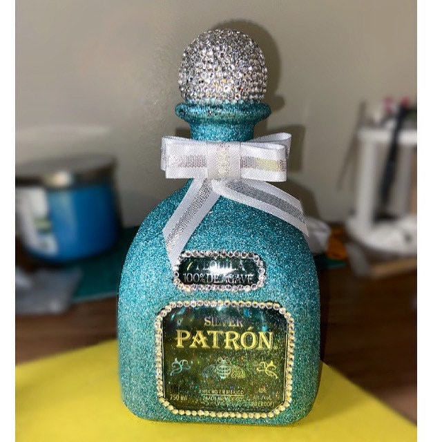 Custom bling Patron bottle (empty)