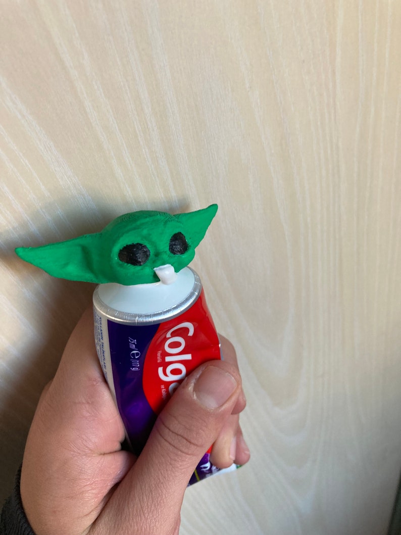 Baby Yoda Toothpaste Topper/painted Eyes/3d Printed/ Etsy Australia