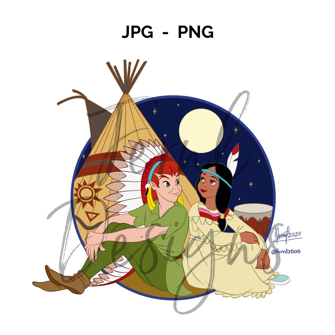 Peter Pan Tiger Lily Neverland Fan Art Clipart Clip Art Etsy