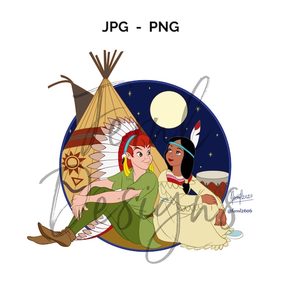 Peter Pan Tiger Lily Neverland Fan Art Clipart Clip Art Etsy Ireland