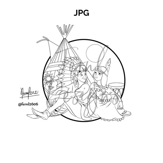 Peter Pan Tiger Lily Neverland Fan Art Clipart Clip Art Etsy