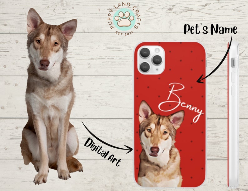 Custom Dog Portrait Phone Cases Custom Dog Phone Cases Dog Etsy