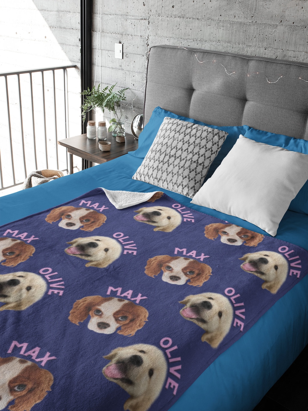 Custom Dog Throw Blanket Custom Dog Face Blanket Custom Pet Etsy
