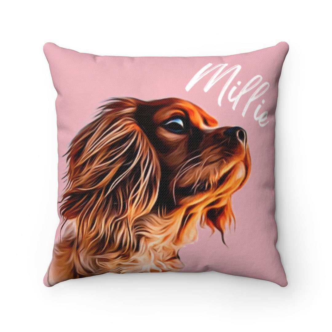 Custom Dog Digital Art Pillow, Custom Pet Pillow, Custom Dog Pillow, Personalized Pillow, Dog