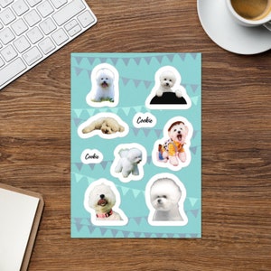Custom Pet Sticker Sheet, Personalized Dog Sticker Sheet, Pet Memorial gifts, Dog Mom, Dog Lover Gifts, Birthday Gifts, Christmas Gifts