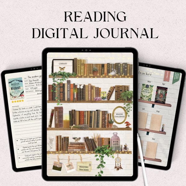 Digitales Lesetagebuch, Lesetagebuch, Buchtracker, Buchkritik, digitales Bücherregal, Leseplaner für iPad, Goodnotes