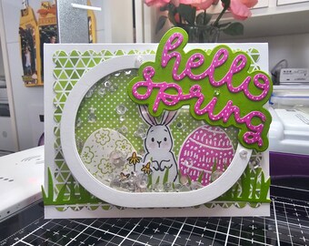 Hello Spring (shaker w/ rabbit scene)