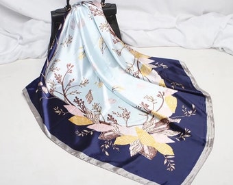 Square Printed Satin