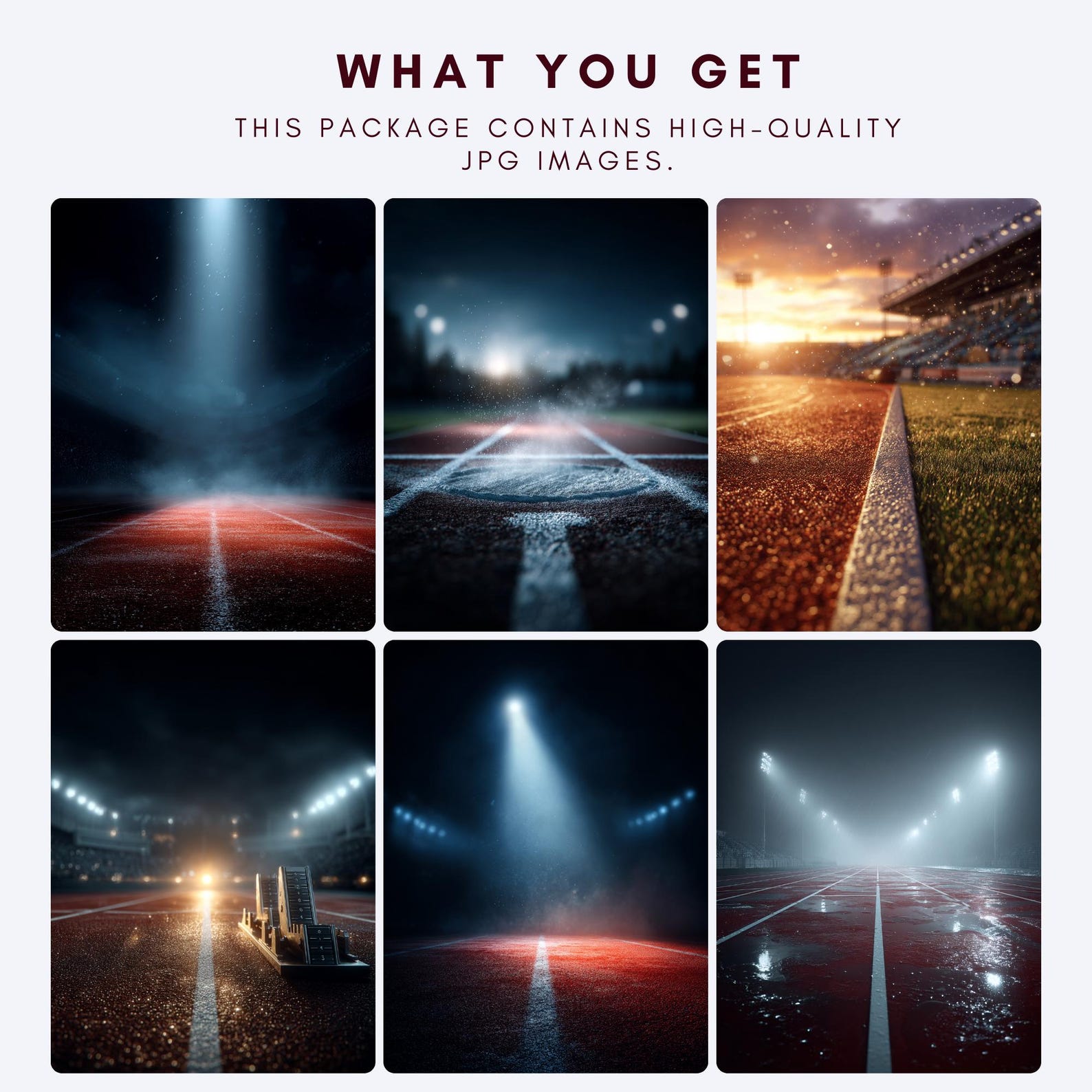 60 Track and Field Digital Backdrops, Running Sports Background, Senior ...
