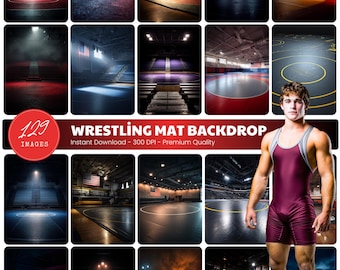 Wrestling Mat Digital Backdrop, Senior Night Sports Poster, Wrestler Photography Background, Photoshop Overlay