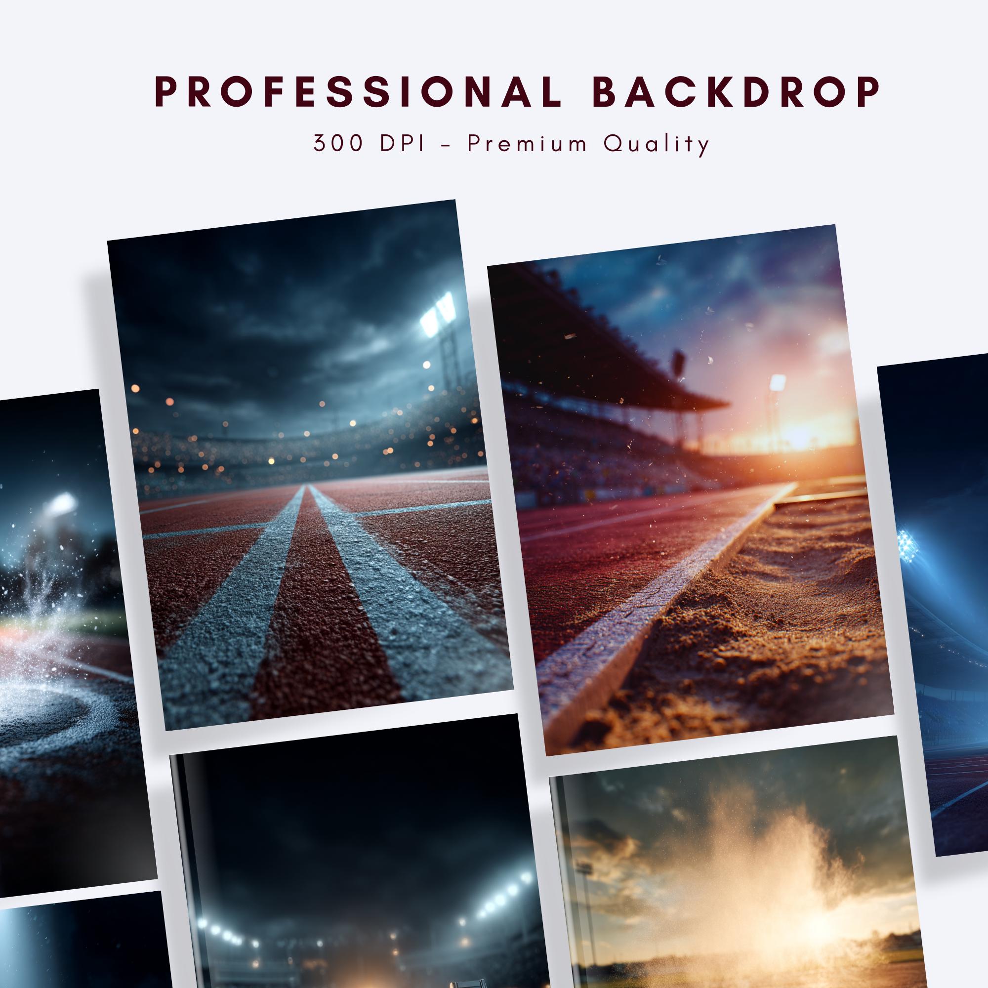 60 Track and Field Digital Backdrops, Running Sports Background, Senior ...