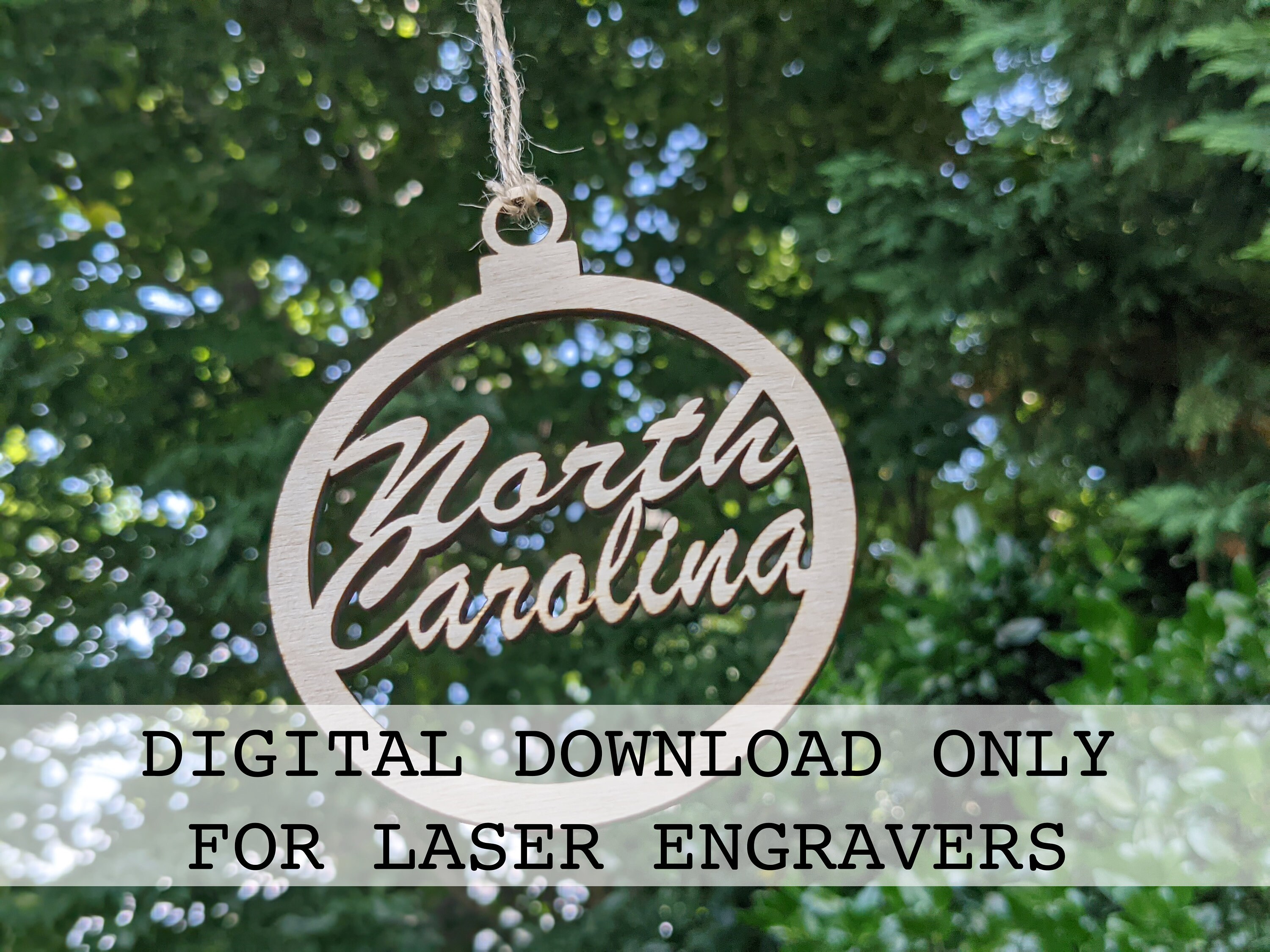 North Carolina Christmas Ornament Digital Download NC Cut File Etsy UK