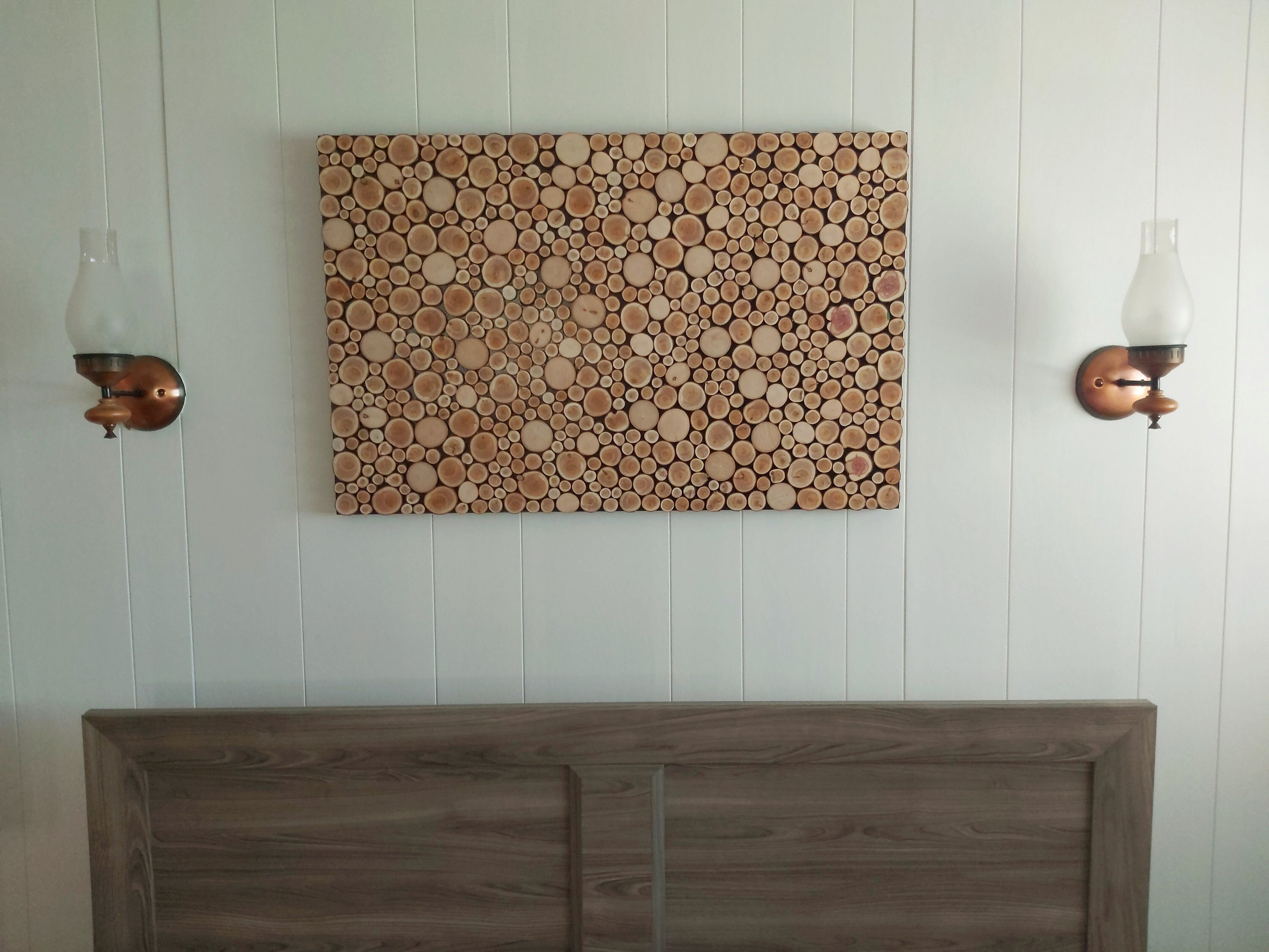 Holz WandKunst Dekor-Rustikale Hängewand Dekor Holzscheibe | Etsy