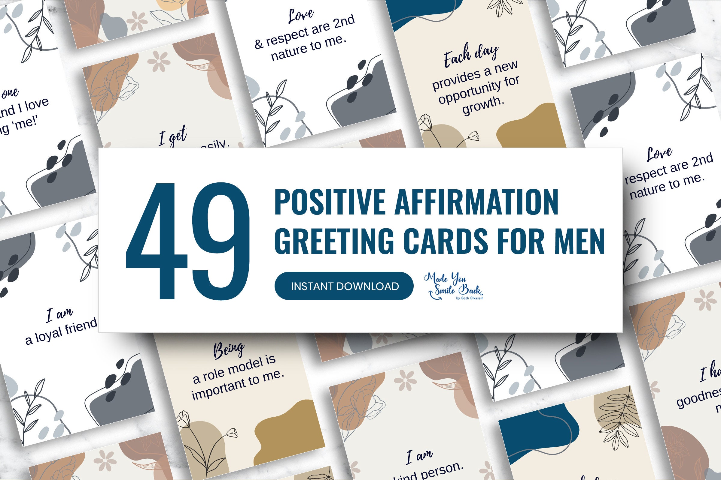 Positive Affirmations Greeting Cards for Men Affirmation Positive ...