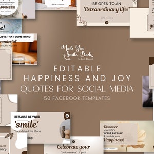 Citations Sur Le Bonheur Et La Joie, Citations inspirantes Et motivantes, Citations Positives, Citations Instagram, Modèle De Devis, Citations Modifiables, Canva