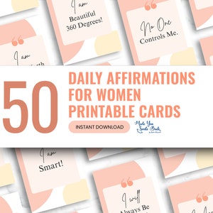 Affirmations for Women, Daily Affirmations for Women, Motivational For Women, Girl Boss Quotes, Affirmation Pdf