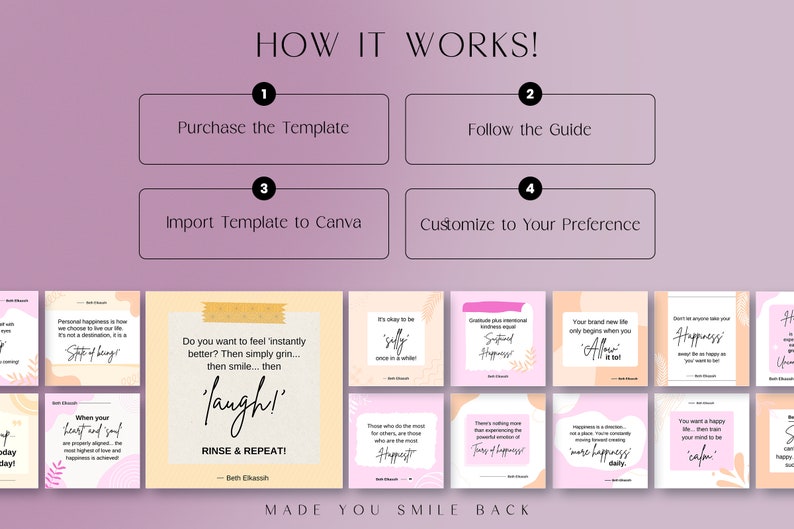 Editable Happiness Quotes for Instagram, Happiness Quotes Aesthetic ...
