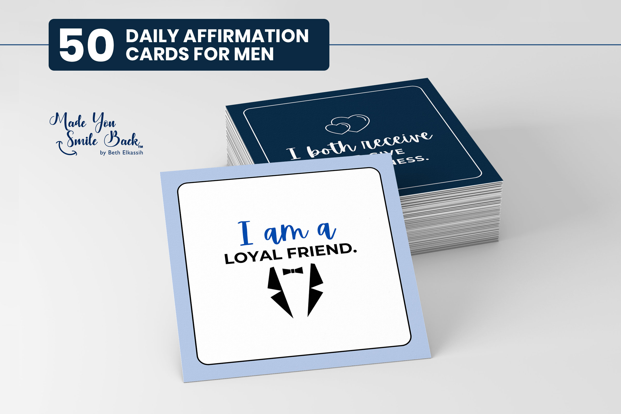 Printable Daily Affirmations Cards for Men Digital Positive ...