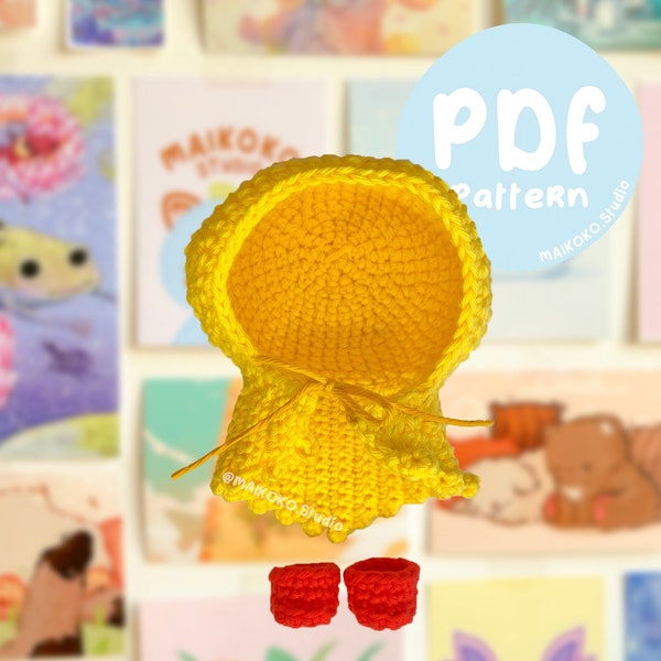 Rainy Day Outfit Crochet PATTERN - An adorable little raincape and a pair of wellies for your smol creature