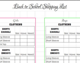 21 Day Shopping List Etsy