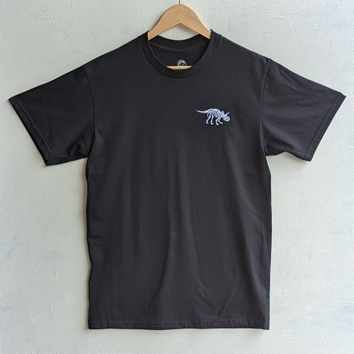T-rex Shirt T-rex Skeleton Embroidered Shirt Gift for Him - Etsy