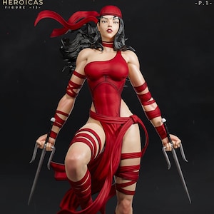 Natchios, The Woman Without Fear, Pin Up Miniature for Tabletop RPGs | LD 3d Art | Heroicas | Dungeons and Dragons