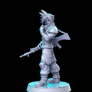 Cloud Crisis Core - RN Estudio Printed Miniature | Dungeons & Dragons | Pathfinder | Tabletop