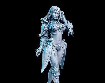 Zaida Pin-Up Miniature for Tabletop RPGs | Dungeon Pin-Ups | Dungeons and Dragons