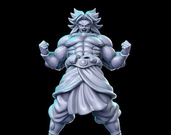 Anime Muscle Bro / Barbarian - RN Estudio Printed Miniature | Dungeons & Dragons | Pathfinder | Tabletop