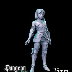 Knight Victoria, Pin-Up Miniature for Tabletop RPGs | Dungeon Pin-Ups | Dungeons and Dragons