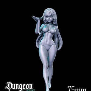 Ayaka Summer, Pin-Up Miniature for Tabletop RPGs | Dungeon Pin-Ups | Dungeons and Dragons