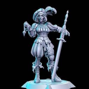 Ivette - Human Female Landschneckt- RN Estudio Printed Miniature | Dungeons & Dragons | Pathfinder | Tabletop
