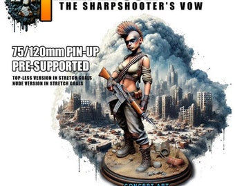 Harper Colt, The Sharpshooters Gelübde, KS22 Wasteland Queens 2 - Cosmondo | 3D Gedruckte Miniatur | Dungeons & Dragons | Pfadfinder | Tischplatte