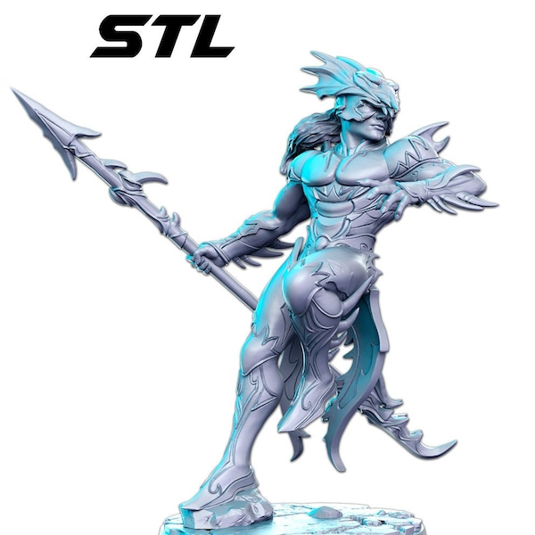 Kain, Dragoon - RN Estudio Printed Miniature | Dungeons & Dragons | Pathfinder | Tabletop