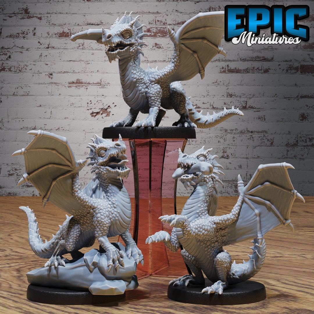 Green Dragon Wyrmling, Elven Storm - Epic Miniatures | Dungeons ...