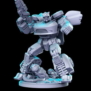 Jazzy, Transforming Robot (Huge Creature)- RN Estudio Printed Miniature | Dungeons & Dragons | Pathfinder | Tabletop